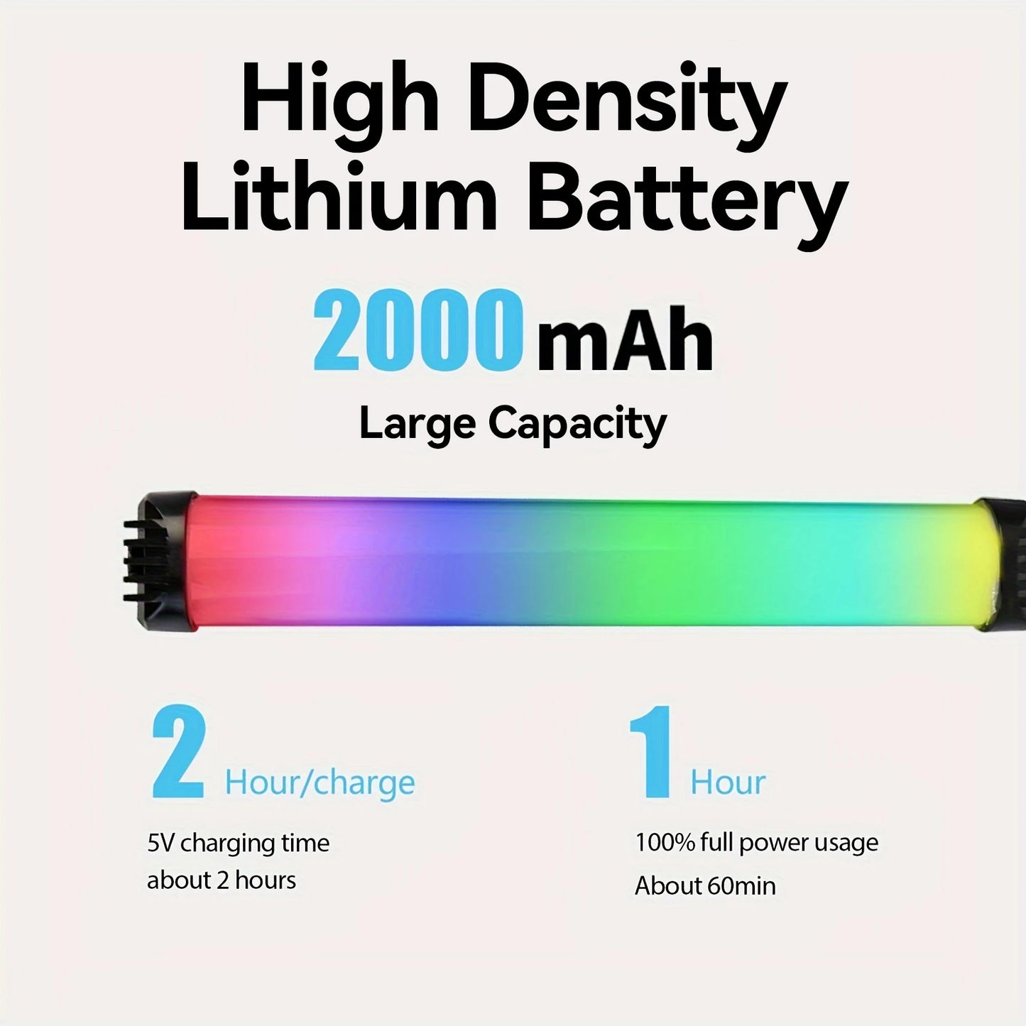 Portable Magnetic Absorption RGB Handheld Fill Light Stick Wand 2700-7500K 2000mAh Battery for Photography Live Streaming Selfie