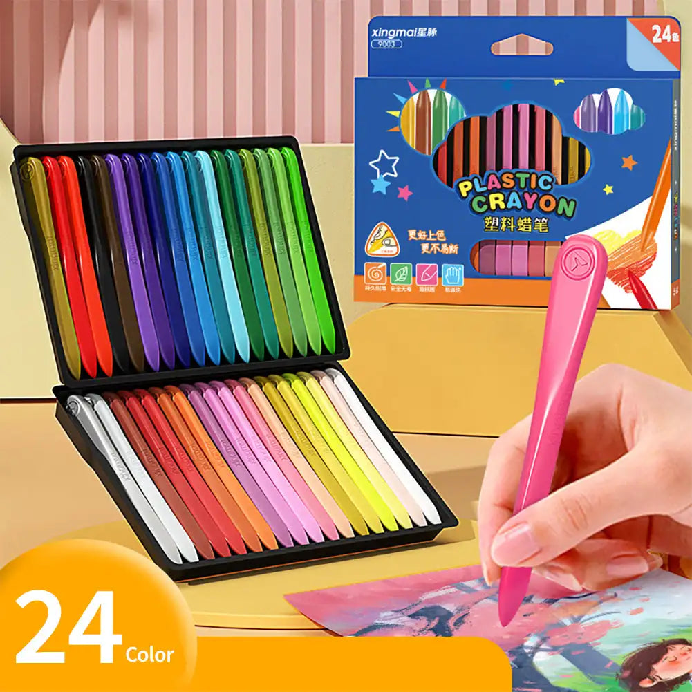 12/18/24 Colors Crayons Non Dirty Hand Washable Safe Non-Toxic Crayons for Kids Baby Toddler Unbreakable Gift School Supplies