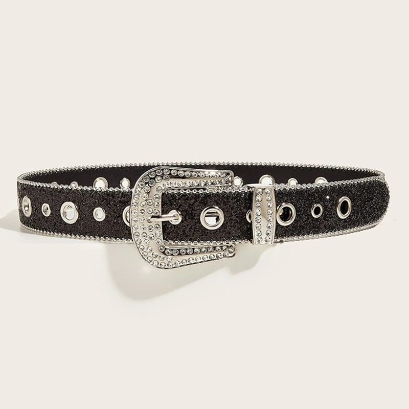 Adult Belt Dainty Waist Belt Shinning Rhinestone Belts for Women Men Luxury Crystal Studded Waist Strap for Jeans Formal Dress