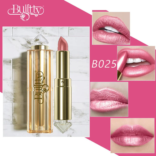 12 Colors Magic Pink Glitter Lipstick Matte Gliter Shimmer Super Finish Matte Velvet Waterproof Glitter Lipsticks