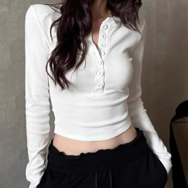 Plain Polyester Woman Tshirt Slim Polo Neck T Shirt for Women Casual Tops Clothing Sales Youth Fashion 2025 Synthetic New Trend