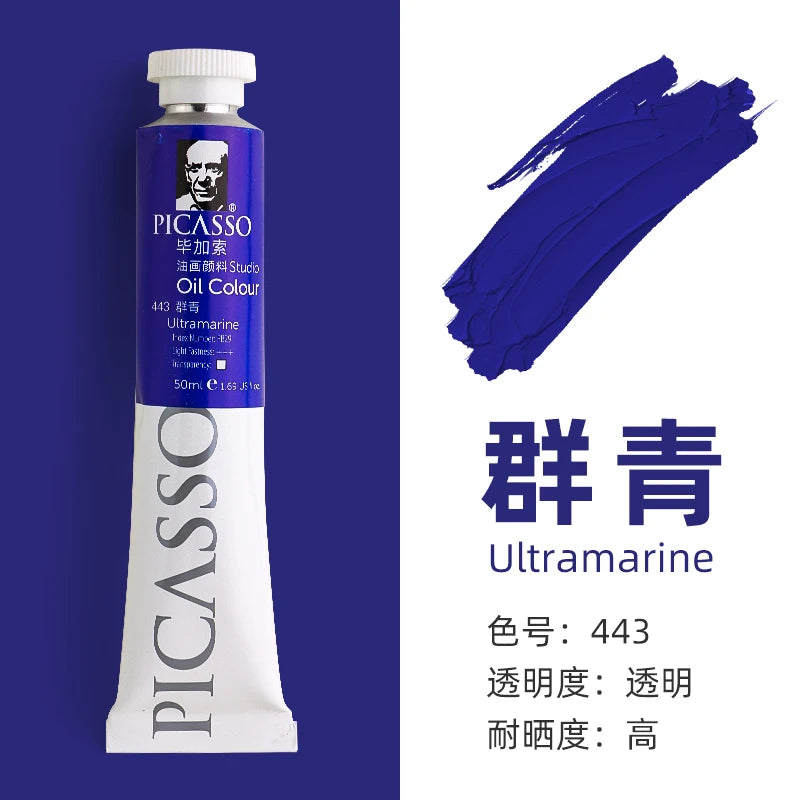 170ml LargeTubes Oil Paint Non-Toxic Excellent Tinting Strength, Mixable for Canvas Painting Artist Beginners DIY Art Supplies