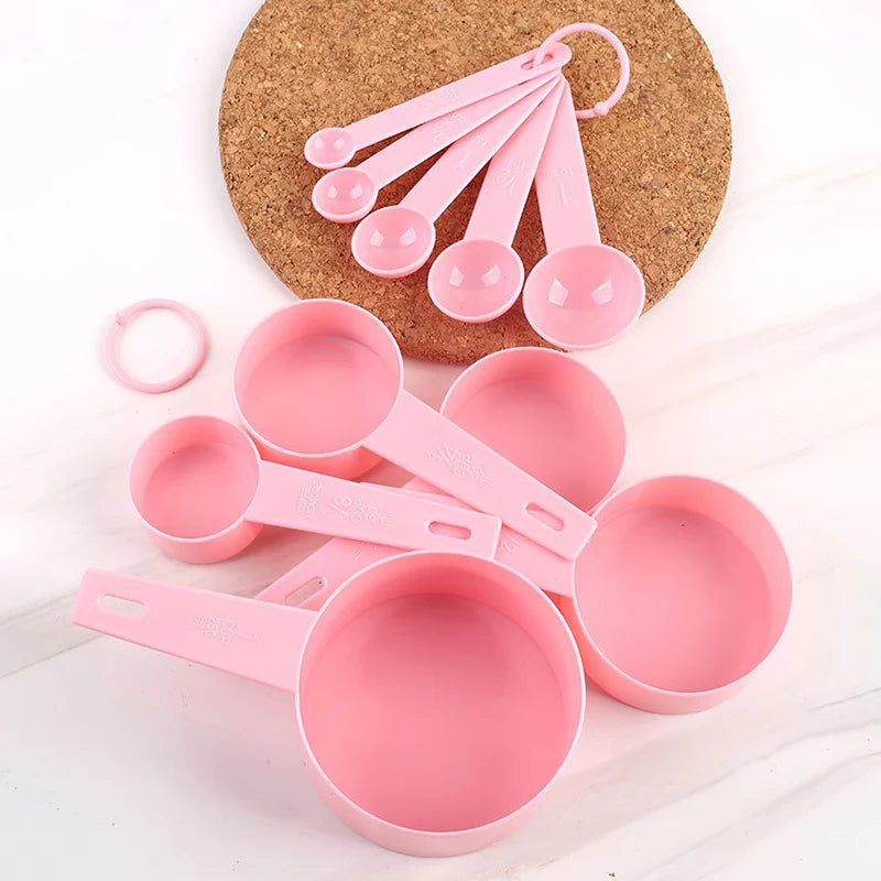 10pcs/set Kitchen Measuring Spoon Measuring Cups Measuring Tools Portable Plastic Coffee Sugar Scoop Kitchen Gadgets