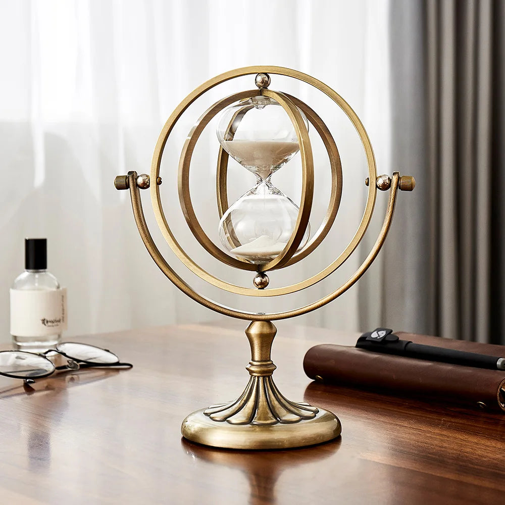 2021 Nordic Creative Retro Metal Hourglass Timer TV Cabinet Porch Decoration Hourglass Timer Office Home Decoration Ornaments