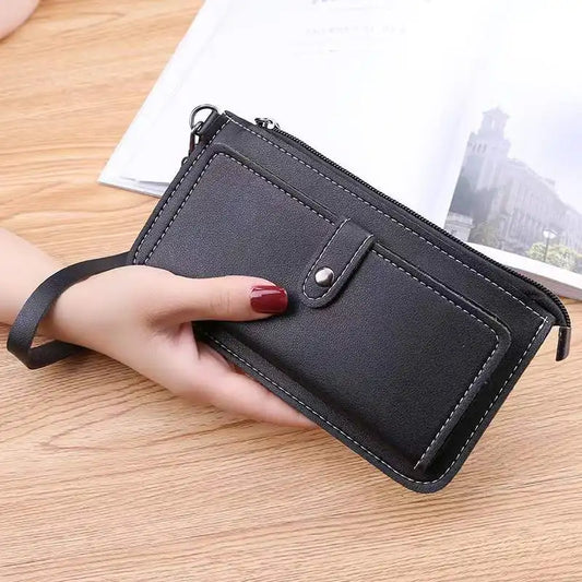 Fashion Multifunctional Women Wallet New PU Leather Long Wallets Multi-card Position Clutch Buckle Zipper Student Purse