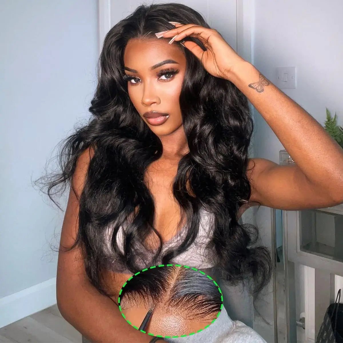 9x6 Wear and Go Glueless Wigs Human Hair Pre Plucked Pre Cut 1B/30 Highlight Ombre Lace Front Wigs Body Wave Human Hair Wigs