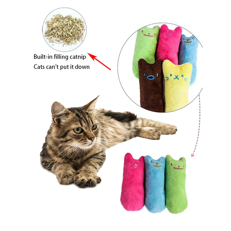 Catnip Molar Cat Toy Cute Cat fun Interactive Plush Toy Pet Chewing Sounding Toy Mint kitten claws Thumb Pillow Pet Accessories