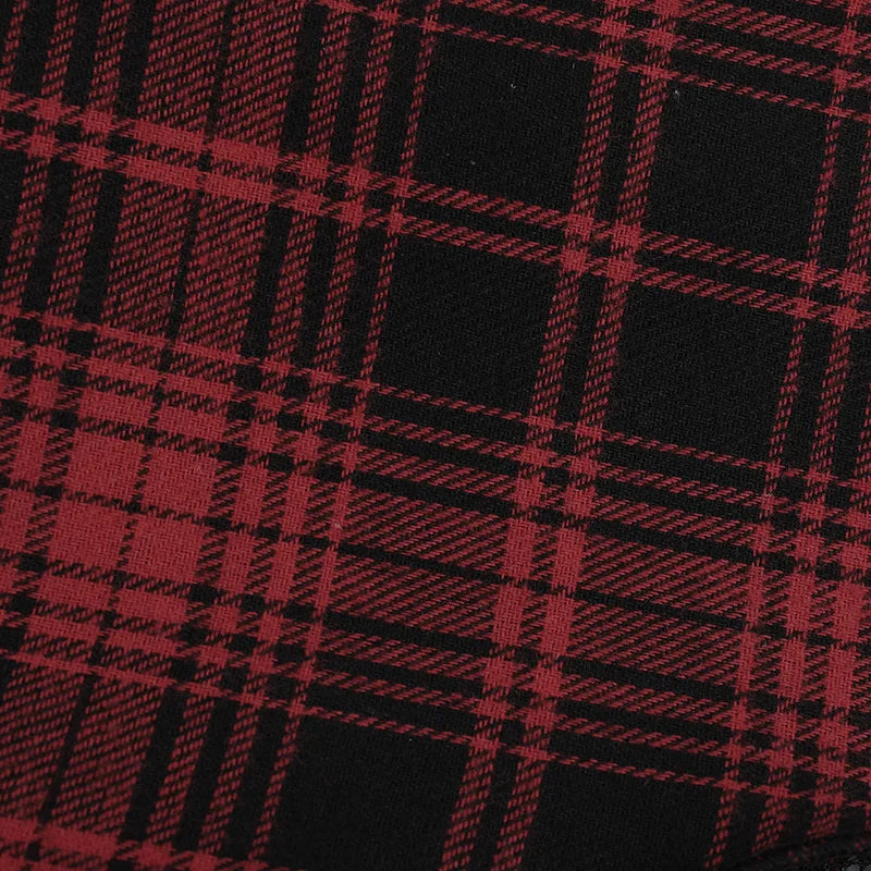 AltGoth Cyber Punk Dark Gothic Skirt Women Streetwear Harajuku Irregular Patchwork Red Plaid Skirt Hotsweet Y2k Clubwear Skirt