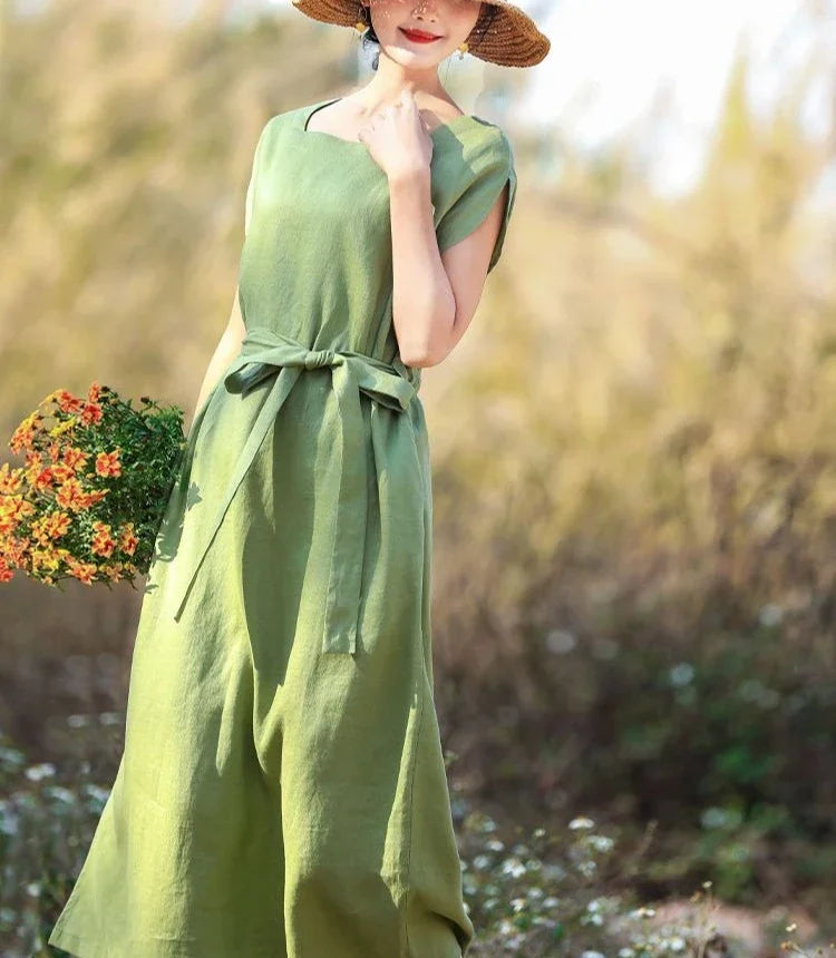 Midi Bandage Green Short Sleeve Female Dress Chic and Elegant Pretty on Promotion Sale Clearance Luxury A Line Women's Dresses