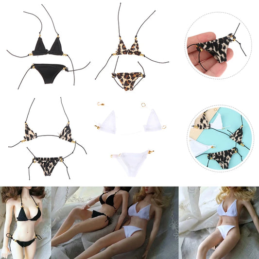 1:6 Scale Bikini Clothes Bra Underwear Lingerie Set For Barbie Doll Girls Female Body Model Accessories