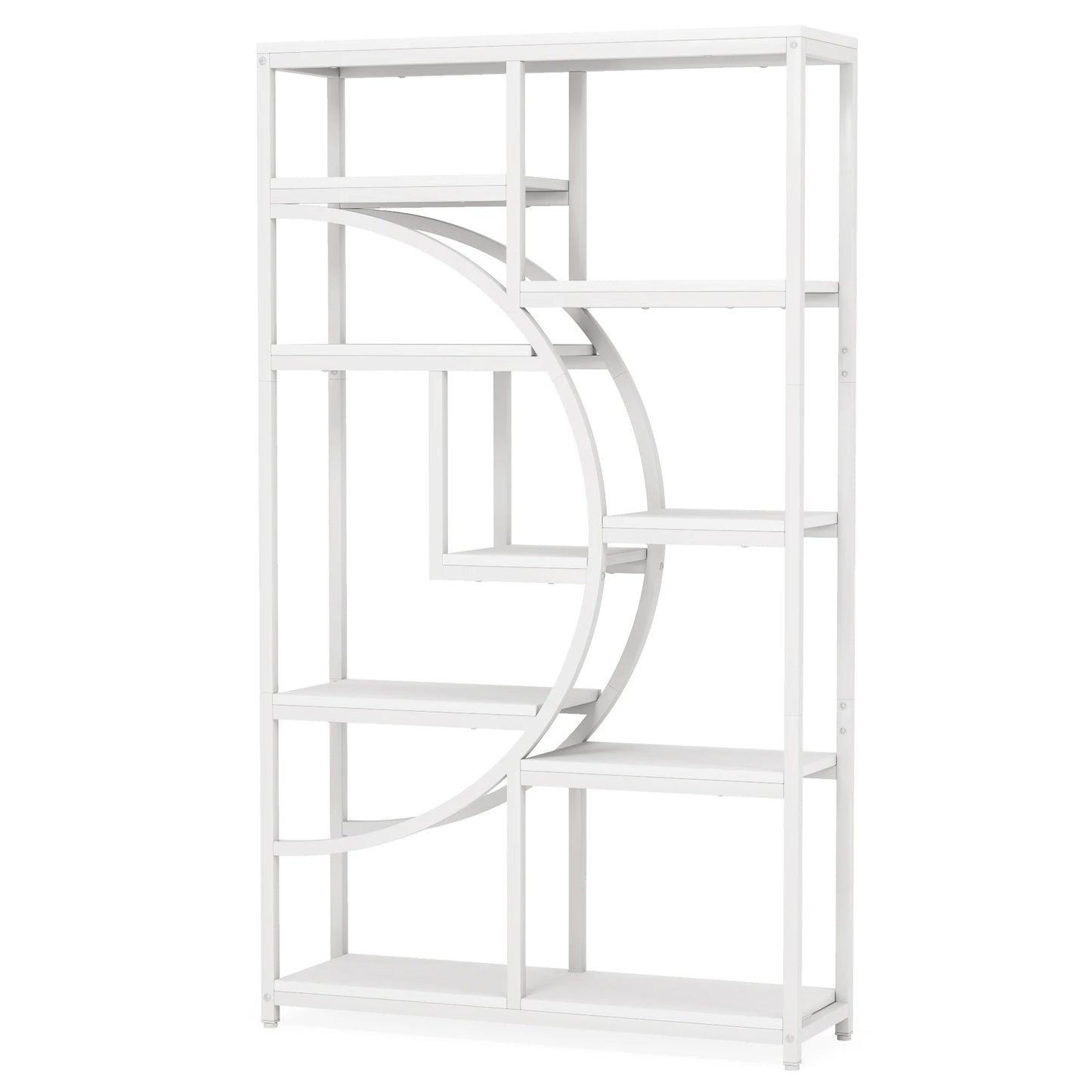 Tribesigns Bookshelf Industrial 5 Tier Etagere Bookcase, Freestanding Tall Bookshelves Display Shelf Storage Organizer