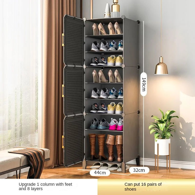 Household Furniture Living Room Simplicity Multilayer Assemble Shoerack High-Capacity Storage Shelf DustProof Plastics Shoe Rack