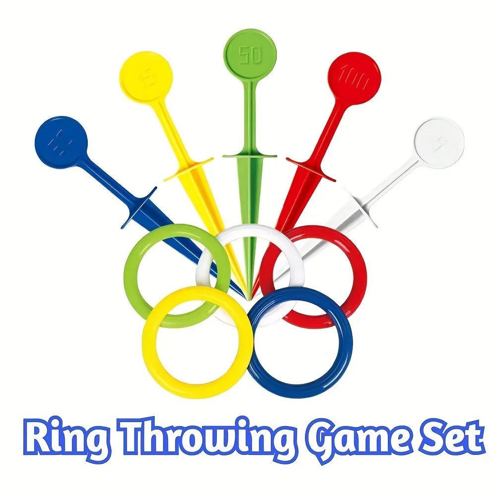 Plastic Ring Toss Game for Kids Outdoor Toss Ring Toys for Lawn and Beach Outdoor Yard Games Gifts Carnival Party Favors