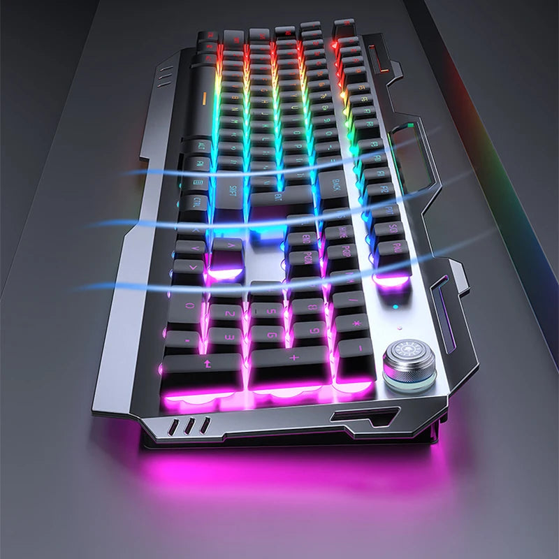 Wireless Gaming Keyboard Mechanical Keyboard 104 Keys Wireless Hot Swap Keyboard RGB Light Mac Windows