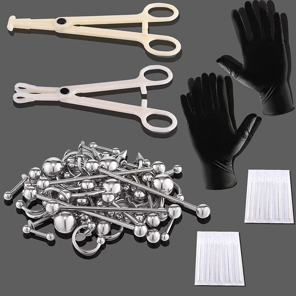 Stainless Steel Piercing Kit Belly Button Piercing Kit Septum Piercing Kit Belly Piercing Kit Piercing Kits For piercings