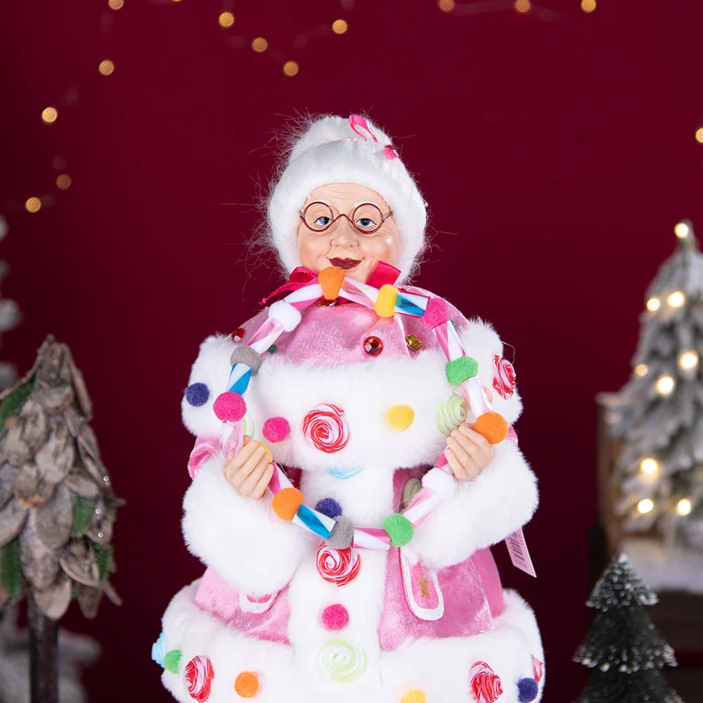 Santa Claus Granny Doll 50cm Standing Santa Claus Ornament Christmas Scene Doll Decoration 2024 Christmas Gift For Children