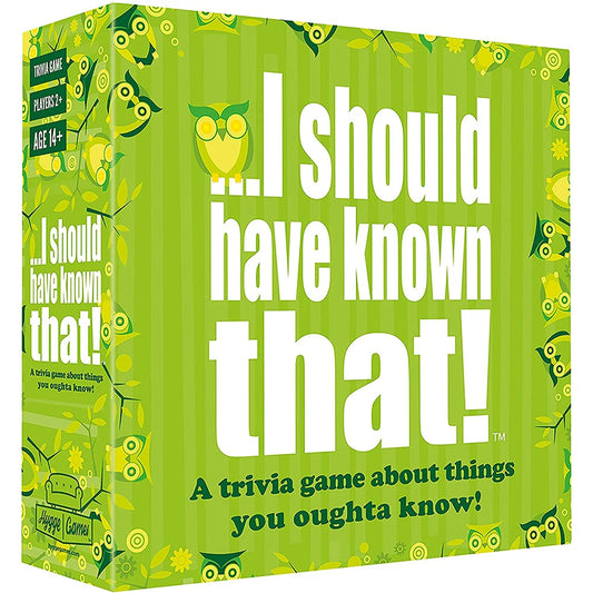 I should have known that! Card Game Green board game 110 cards with more than 400 questions about things that you should know