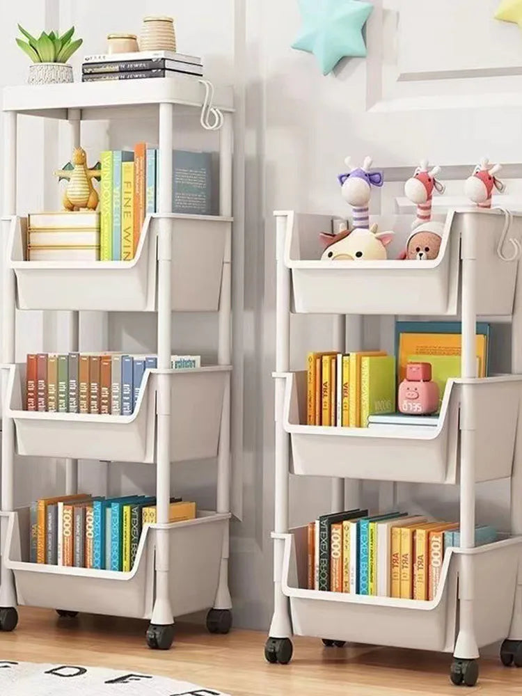 Kitchen Corner Storage Rack Narrow Slit Storage Cabinet Bathroom Living Room Home Organizer Mobile Bookshelf Floor Storage Rack