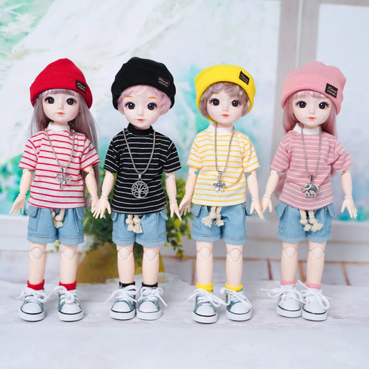 Fashion Causal Suit Doll 1/6 Bjd Doll Clothes 30cm Doll Set Skirt Accessories Kids Girls Doll Toy Gift