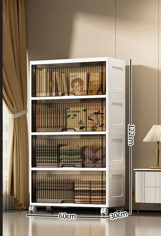 Flip Storage Cabinet Living Room Snack Storage Rack Bedroom Multi-Layer Storage Shelf Multi-Functional Storage Bins Shoe Boxes