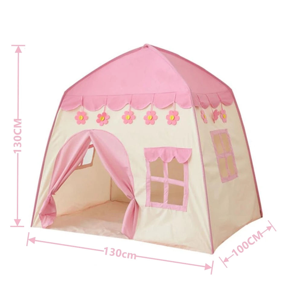 Kids Tent Pink Blue Kids Play House Children Indoor Outdoor Toy House Portable Baby Play House Children Tent Teepee Tent Enfant