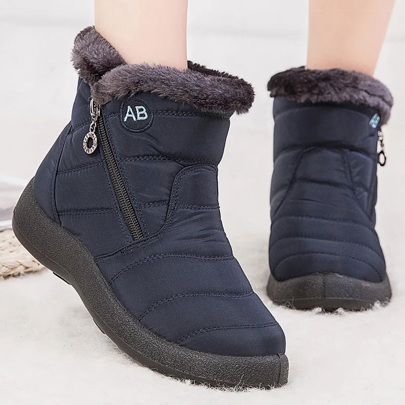 Women's Boots Women's Winter Boots Fur Winter Shoes For Women Ankle Boots Snow Super Warm Low Heels Botas Mujer Winter Footwear