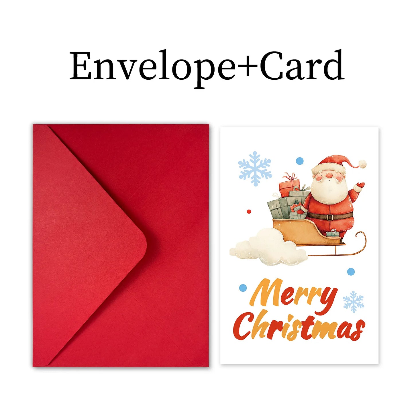 10pcs/Lot Merry Christmas Cards Message Card New Year Greeting Cards Christmas Gift For Family and Friends With Envelopes