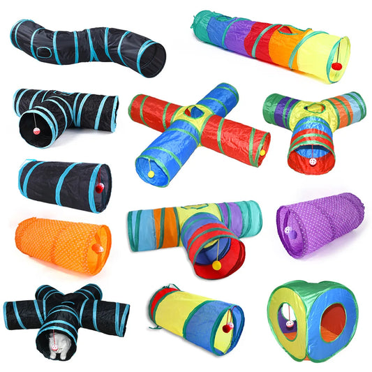 Wide Variety Of Cat Tunnels Toy Foldable Kitty Training Interactive Fun Toy  Pet Self Entertainment Tube Toys Cat Supplies