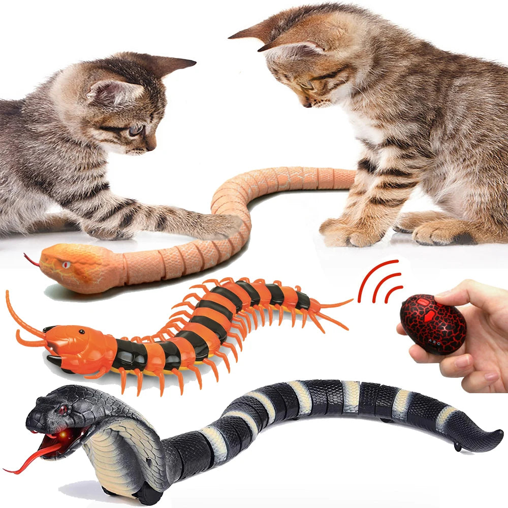 Smart Sensing Interactive Snake Cat Toy Automatic Eletronic Snake Cats Teasering Play USB Rechargeable Pet Kitten Dog Sensor Toy