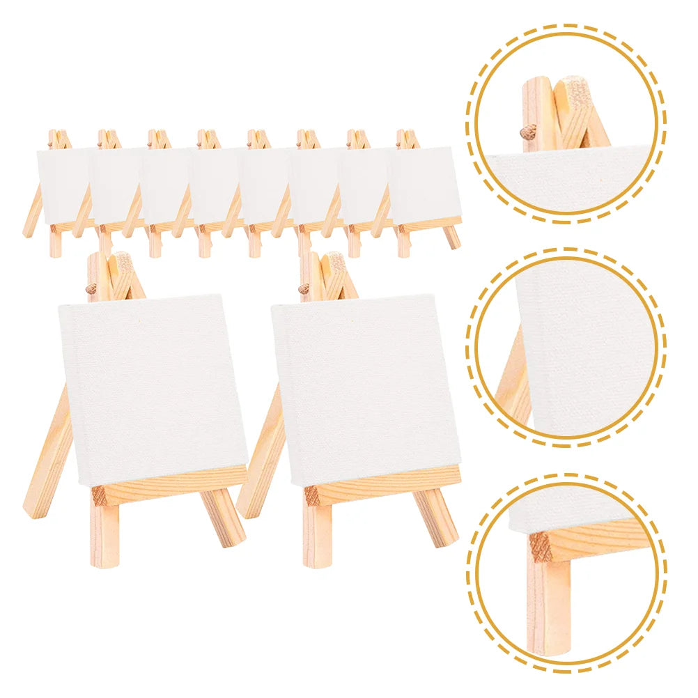 18 Sets Decorative Mini Canvases Crafted DIY Mini Decors Delicate Canvas Decors