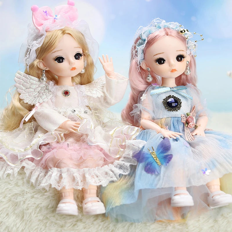 30cm Cute Princess Doll Set or Doll Clothes 21 Joints Moveable Doll Kids Girl Doll Toy Gift 1/6 Bjd Doll