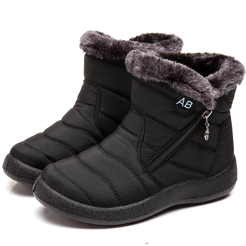 Women's Boots Women's Winter Boots Fur Winter Shoes For Women Ankle Boots Snow Super Warm Low Heels Botas Mujer Winter Footwear