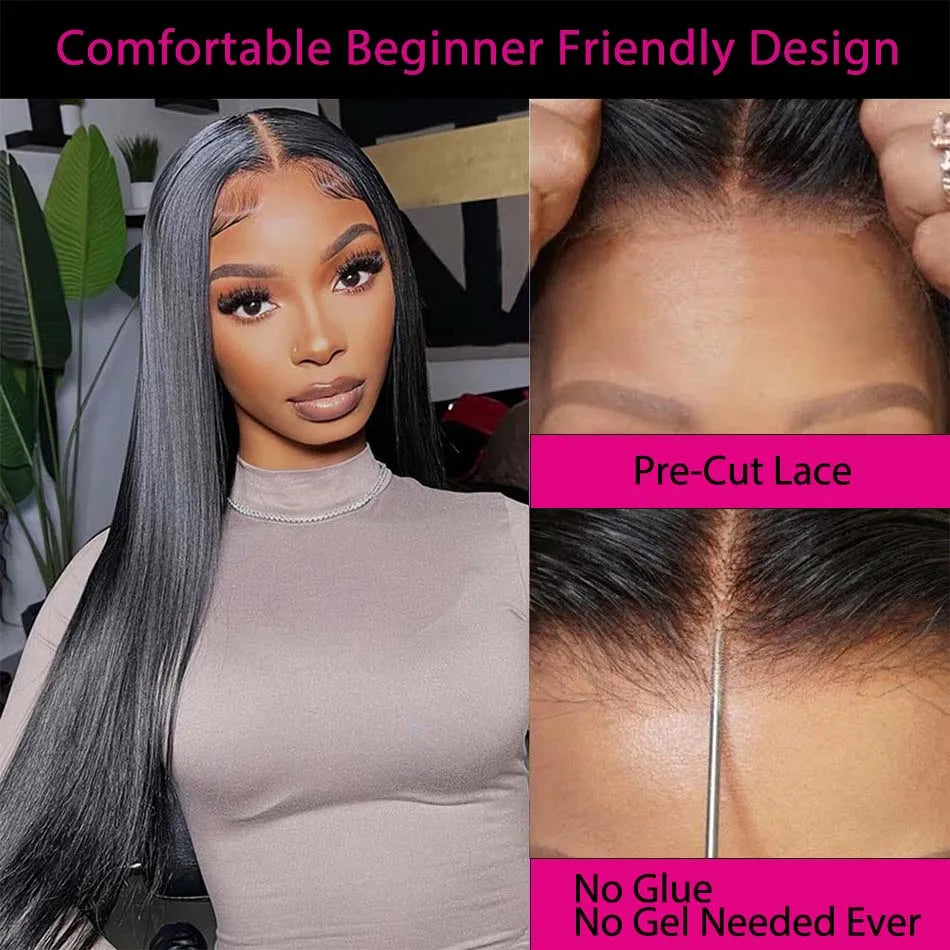 13x4 Lace Front Wig Straight Human Hair Wig 13X6 Lace Frontal Wig Pre-Cut 4x4 Lace Human Wig For Women Ready To Wear Closure Wig