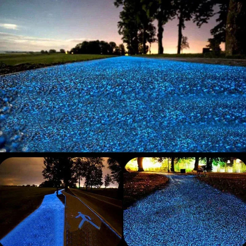 1000-3000Pcs Luminous Sand Glow In The Dark Pebbles Stone Home Garden Yard Outdoor Path Lawn Decoration Fish Tank Aquarium Decor