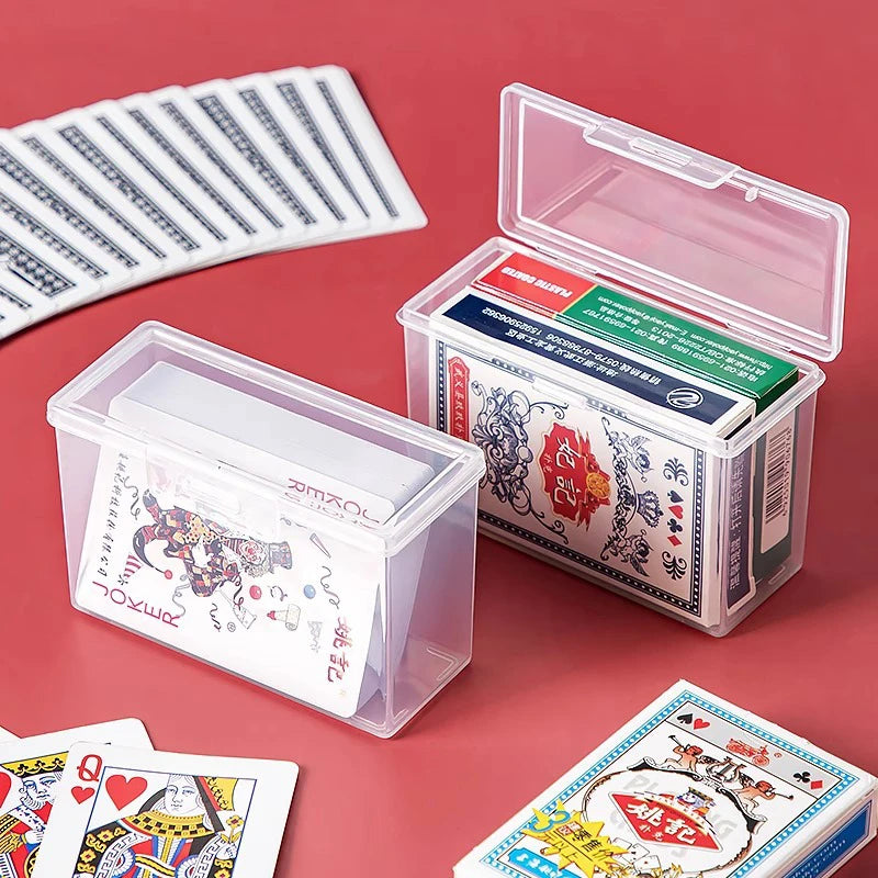 New Transparent Plastic Boxes Playing Cards Container PP Storage Case Packing Poker Game Card Box For Board Games