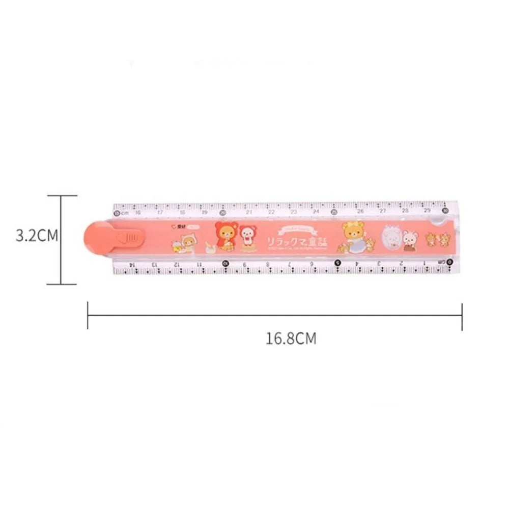 New 30cm Transparent Ruler New Multifunctional School Supplies Graduated Scale Measuring Tools Folding Grid Ruler