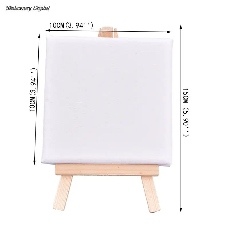 1Set Wooden Mini Blank Canvas For Painting Artist Stationery Kid Gift For Painting Acrylic Paint With Quality Easel Art Supplies