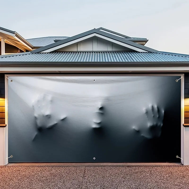 Halloween Horror Garage door banners, no need for power outdoor decorations, holiday party backgrounds and patio Halloween