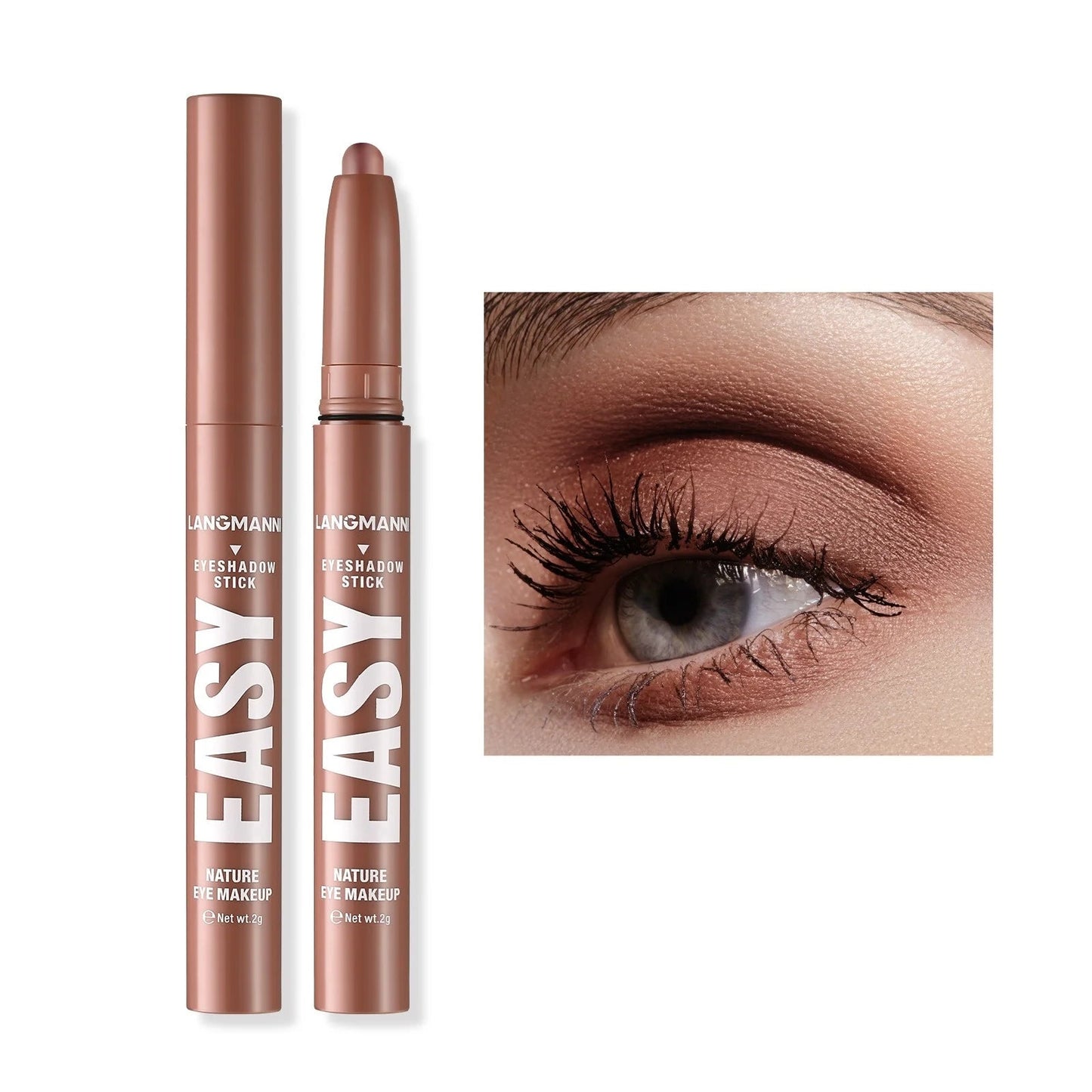 12 Colors Pearly Eyeshadow Stick Waterproof Glitter Matte Nude Eye Shadow Pencil High Pigmented Shimmer Eyeshadow Makeup Tool