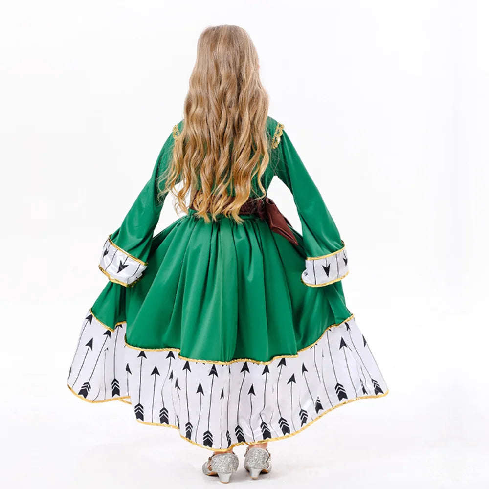 Shooter Princess Dress Cosplay Costume for Children Christmas Halloween Carnival Party Stage Performance Clothing Cosplay Props