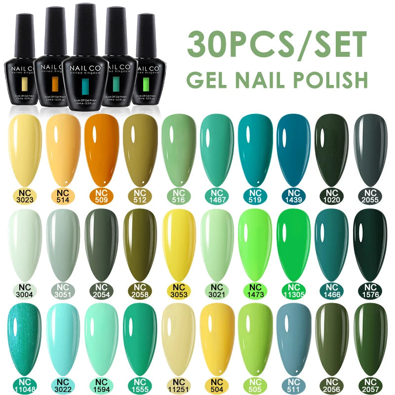 NAILCO 15ml 10/20pcs Gel Nail Polish Set Spring Summer Color UV Gel Nail Art All For Manicure  Gel Paint For DIY Professionals