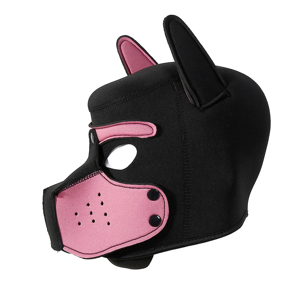 Puppy Cosplay Costumes of Padded Rubber Full Head Hood Mask with Ears for Couples Women Dog Role Play Games Exotic Accessories