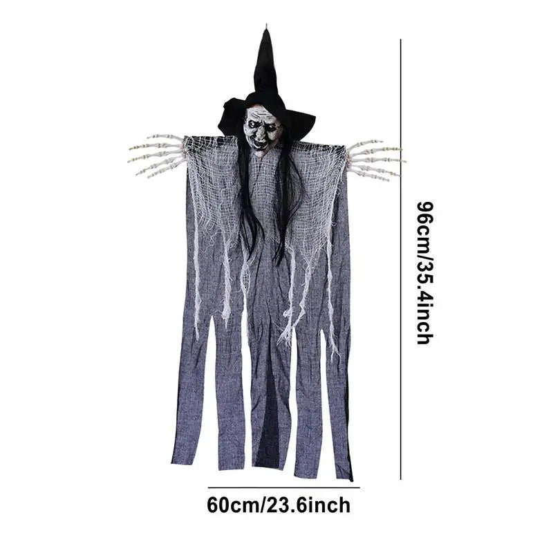 Flying Witch Decoration Outdoor Halloween Decorations With Adjustable Hat And Hands Witch Decor Outdoor Outside Halloween