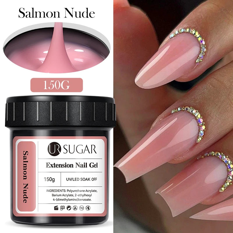 UR SUGAR 150g Extension French Acrylic Gel Soak Off UV LED Camouflage Color Hard Gel Jelly Fast Dry Nail Building Extend Gum Gel