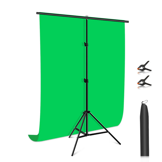 PULUZ 1x2m/2x2m Photography Backdrop T-shaped Background Support Stand System &Clips/Green Screen For Photo Studio Photography