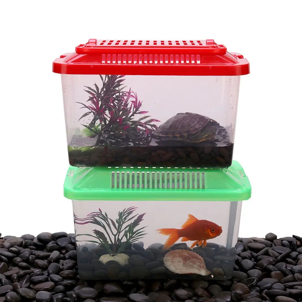 Portable Transparen Feeding Aquarium Pet Products Goldfish Tank Turtle Tank Hamster Box