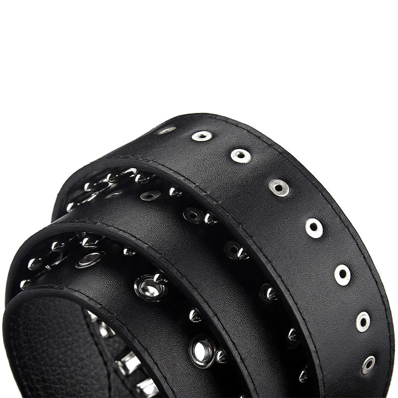 Stylish Belt For Both Men And Women, Fashionable Punk Waist Belt With Bullet-Shaped Decorations, Cool Accessory Ready-to-wear