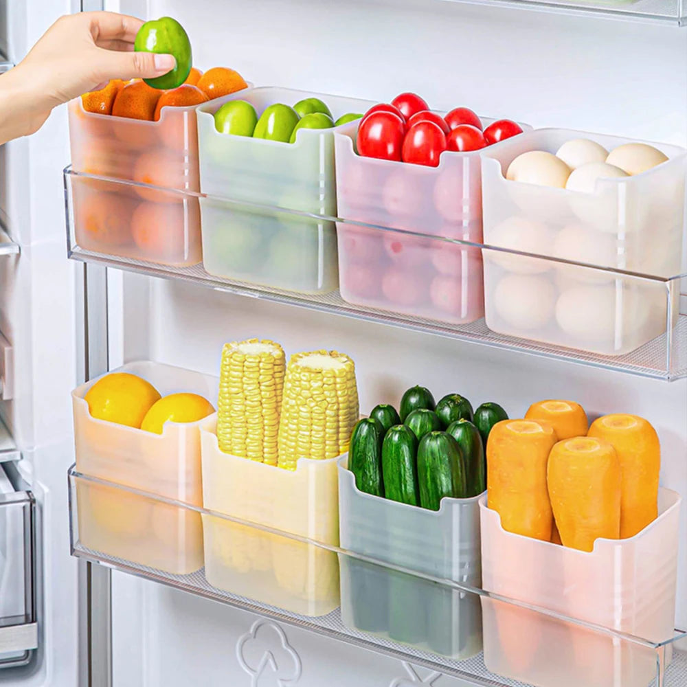 3/1Pcs Fridge Storage Box Food Fresh Refrigerator Door Organizer Bins Shelf Basket Fruit Spice Food Container Box Kitchen Case