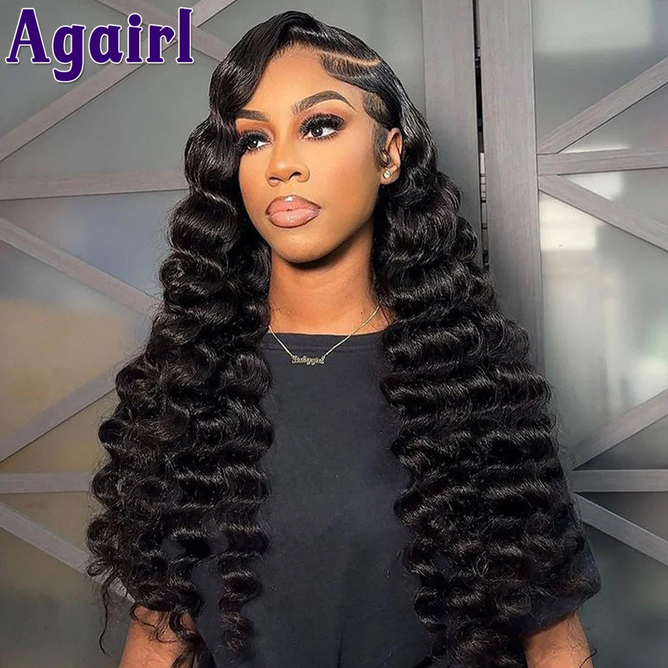 Multi Color Loose Deep Wave 13x6 Lace Frontal Wigs Red Blonde Highlight 13X4 Ready Go Curly Human Hair Lace Front Wigs For Women