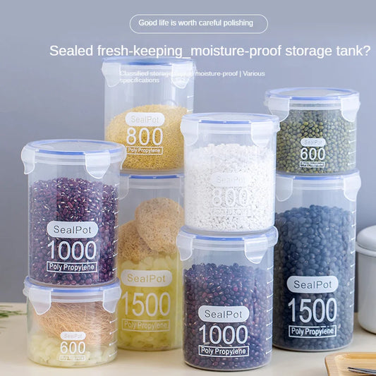 1 Pc Large Sealed Transparent Plastic Sealed Bottle Milk Powder Food Kitchen Grain Storage Box Storage Tank